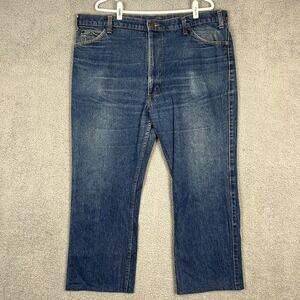 Vintage Levi Jeans Men's 42x27 Skosh More Room Leather Tab (custom hemmed)